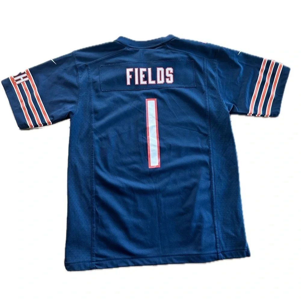 Nike CHICAGO BEARS Justin Fields NFL Football Blue Jersey YOUTH Large